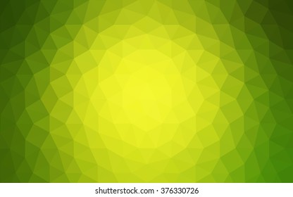 Green polygonal illustration, which consist of triangles. Geometric background in Origami style with gradient. Triangular design for your business.