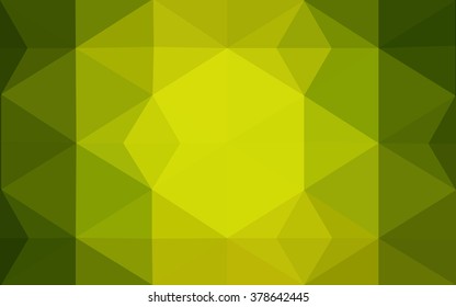 Green polygonal illustration, which consist of triangles. Geometric background in Origami style with gradient. Triangular design for your business.