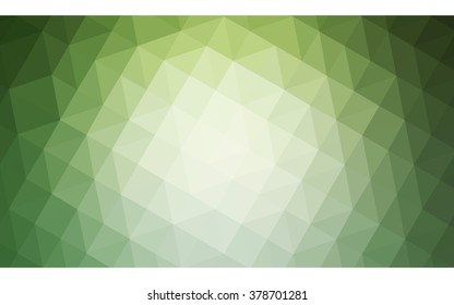Green polygonal illustration, which consist of triangles. Geometric background in Origami style with gradient. Triangular design for your business.