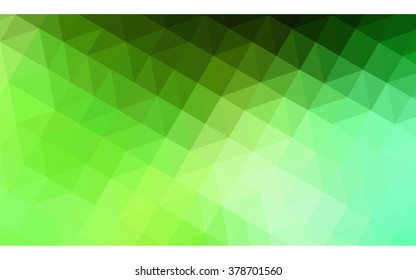 Green polygonal illustration, which consist of triangles. Geometric background in Origami style with gradient. Triangular design for your business.