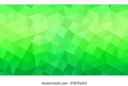 Green polygonal illustration, which consist of triangles. Geometric background in Origami style with gradient. Triangular design for your business.