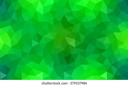 Green polygonal illustration, which consist of triangles. Geometric background in Origami style with gradient. Triangular design for your business.