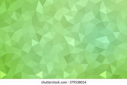 Green polygonal illustration, which consist of triangles. Geometric background in Origami style with gradient. Triangular design for your business.