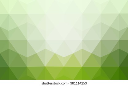 Green polygonal illustration, which consist of triangles. Geometric background in Origami style with gradient. Triangular design for your business.