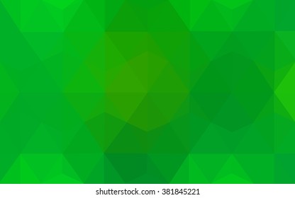 Green polygonal illustration, which consist of triangles. Geometric background in Origami style with gradient. Triangular design for your business.