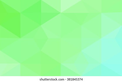 Green polygonal illustration, which consist of triangles. Geometric background in Origami style with gradient. Triangular design for your business.