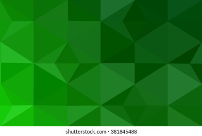Green polygonal illustration, which consist of triangles. Geometric background in Origami style with gradient. Triangular design for your business.