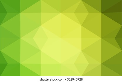 Green polygonal illustration, which consist of triangles. Geometric background in Origami style with gradient. Triangular design for your business.