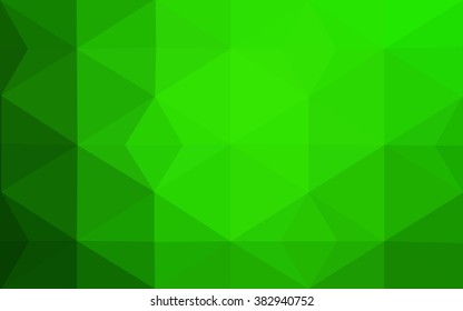 Green polygonal illustration, which consist of triangles. Geometric background in Origami style with gradient. Triangular design for your business.