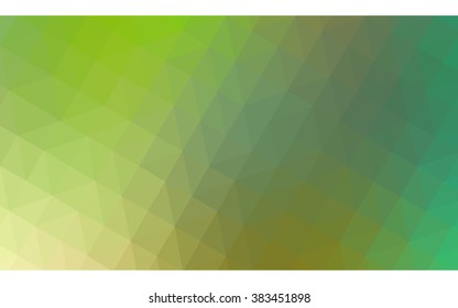 Green polygonal illustration, which consist of triangles. Geometric background in Origami style with gradient. Triangular design for your business.