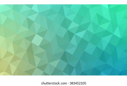 Green polygonal illustration, which consist of triangles. Geometric background in Origami style with gradient. Triangular design for your business.