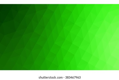Green polygonal illustration, which consist of triangles. Geometric background in Origami style with gradient. Triangular design for your business.