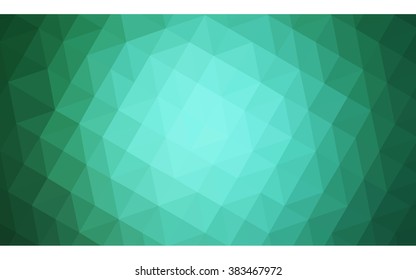 Green polygonal illustration, which consist of triangles. Geometric background in Origami style with gradient. Triangular design for your business.