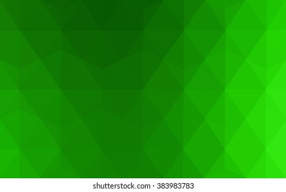 Green polygonal illustration, which consist of triangles. Geometric background in Origami style with gradient. Triangular design for your business.