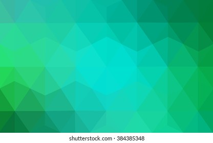 Green polygonal illustration, which consist of triangles. Geometric background in Origami style with gradient. Triangular design for your business.