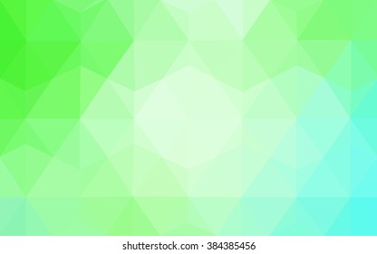 Green polygonal illustration, which consist of triangles. Geometric background in Origami style with gradient. Triangular design for your business.