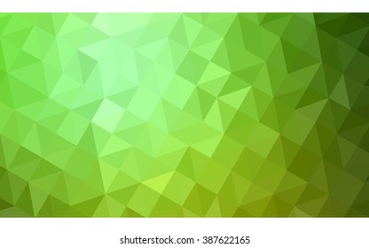 Green polygonal illustration, which consist of triangles. Geometric background in Origami style with gradient. Triangular design for your business.