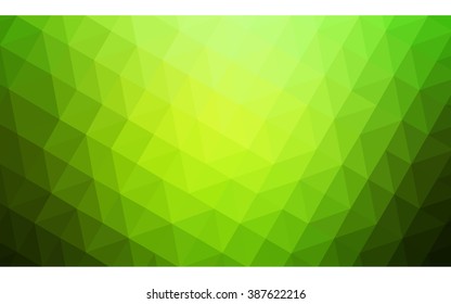 Green polygonal illustration, which consist of triangles. Geometric background in Origami style with gradient. Triangular design for your business.