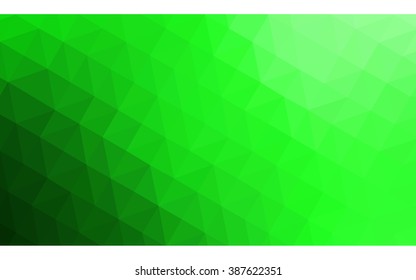 Green polygonal illustration, which consist of triangles. Geometric background in Origami style with gradient. Triangular design for your business.