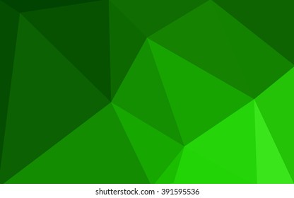 Green polygonal illustration, which consist of triangles. Geometric background in Origami style with gradient. Triangular design for your business.