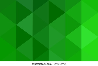 Green polygonal illustration, which consist of triangles. Geometric background in Origami style with gradient. Triangular design for your business.