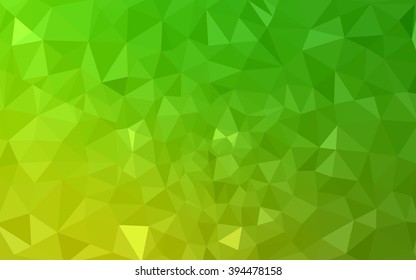 Green polygonal illustration, which consist of triangles. Geometric background in Origami style with gradient. Triangular design for your business.