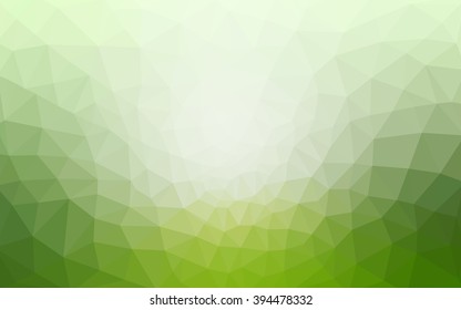 Green polygonal illustration, which consist of triangles. Geometric background in Origami style with gradient. Triangular design for your business.