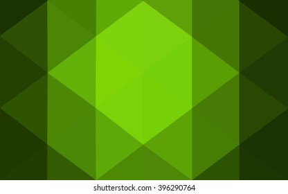 Green polygonal illustration, which consist of triangles. Geometric background in Origami style with gradient. Triangular design for your business.