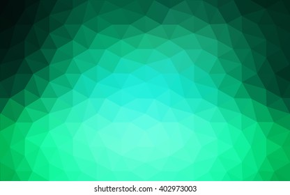Green polygonal illustration, which consist of triangles. Geometric background in Origami style with gradient. Triangular design for your business.