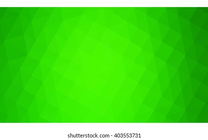 Green polygonal illustration, which consist of triangles. Geometric background in Origami style with gradient. Triangular design for your business.