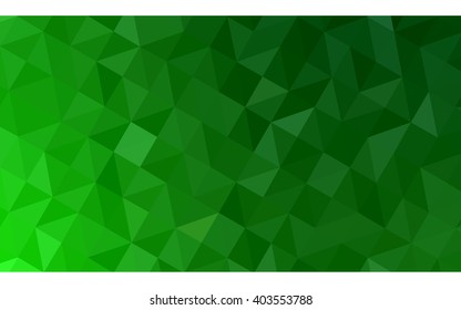 Green polygonal illustration, which consist of triangles. Geometric background in Origami style with gradient. Triangular design for your business.