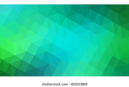 Green polygonal illustration, which consist of triangles. Geometric background in Origami style with gradient. Triangular design for your business.