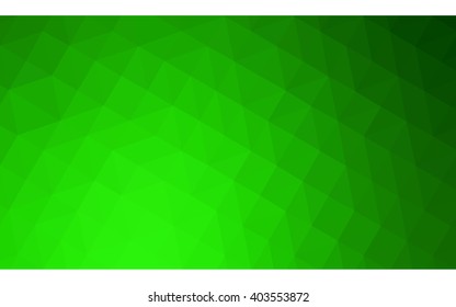 Green polygonal illustration, which consist of triangles. Geometric background in Origami style with gradient. Triangular design for your business.