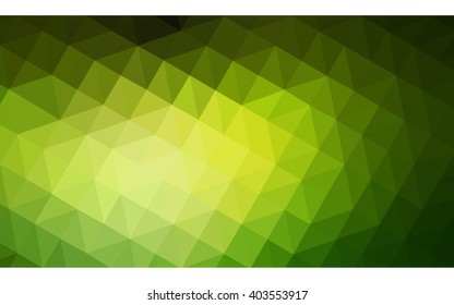 Green polygonal illustration, which consist of triangles. Geometric background in Origami style with gradient. Triangular design for your business.