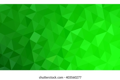 Green polygonal illustration, which consist of triangles. Geometric background in Origami style with gradient. Triangular design for your business.