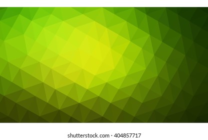 Green polygonal illustration, which consist of triangles. Geometric background in Origami style with gradient. Triangular design for your business.