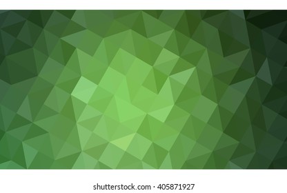 Green polygonal illustration, which consist of triangles. Geometric background in Origami style with gradient. Triangular design for your business.