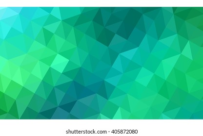 Green polygonal illustration, which consist of triangles. Geometric background in Origami style with gradient. Triangular design for your business.