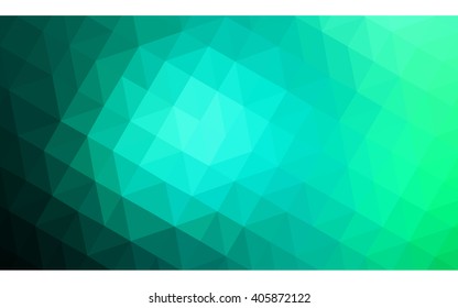 Green polygonal illustration, which consist of triangles. Geometric background in Origami style with gradient. Triangular design for your business.