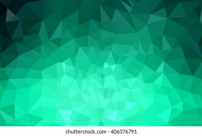 Green polygonal illustration, which consist of triangles. Geometric background in Origami style with gradient. Triangular design for your business.