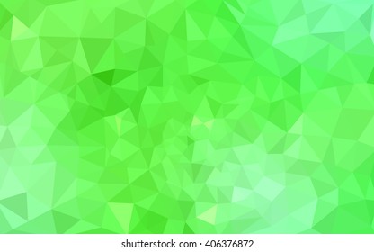 Green polygonal illustration, which consist of triangles. Geometric background in Origami style with gradient. Triangular design for your business.