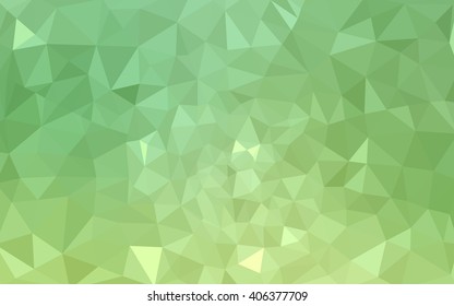 Green polygonal illustration, which consist of triangles. Geometric background in Origami style with gradient. Triangular design for your business.
