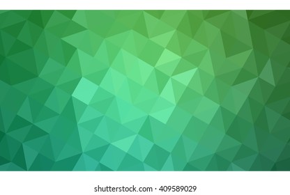 Green polygonal illustration, which consist of triangles. Geometric background in Origami style with gradient. Triangular design for your business.