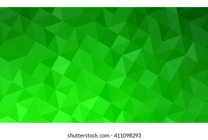 Green polygonal illustration, which consist of triangles. Geometric background in Origami style with gradient. Triangular design for your business.