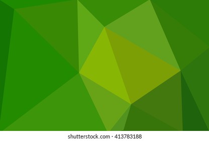 Green polygonal illustration, which consist of triangles. Geometric background in Origami style with gradient. Triangular design for your business.