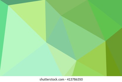 Green polygonal illustration, which consist of triangles. Geometric background in Origami style with gradient. Triangular design for your business.