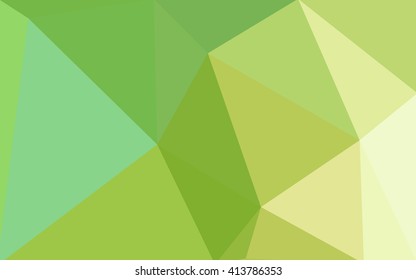 Green polygonal illustration, which consist of triangles. Geometric background in Origami style with gradient. Triangular design for your business.