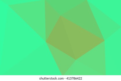 Green polygonal illustration, which consist of triangles. Geometric background in Origami style with gradient. Triangular design for your business.
