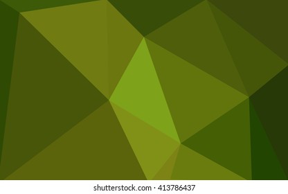 Green polygonal illustration, which consist of triangles. Geometric background in Origami style with gradient. Triangular design for your business.