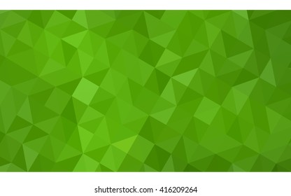 Green polygonal illustration, which consist of triangles. Geometric background in Origami style with gradient. Triangular design for your business.